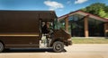 Package Delivery Truck Royalty Free Stock Photo