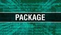 Package with Digital java code text. Package and Computer software coding vector concept. Programming coding script java, digital Royalty Free Stock Photo