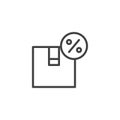 Package discount outline icon