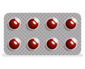 Package drugs tablets pills medical icon design vector illustration
