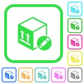 Package edit vivid colored flat icons