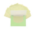 Package with facial oil blotting tissues on white background, top view. Mattifying wipes Royalty Free Stock Photo