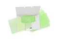 Package of facial oil blotting tissues on white background, top view. Mattifying wipes Royalty Free Stock Photo