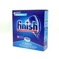 Package of Finish powerball detergent cubes.