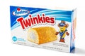 Package of Hostess brand Twinkies golden sponge cakes with creamy filling Royalty Free Stock Photo