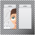 Package of Hydrating Under Eye Gel Patches. Vector template of box with eye gel patches