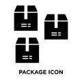 Package icon vector isolated on white background, logo concept o