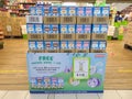 Singapore: Package milk on Sale On Supermarket Shelves Royalty Free Stock Photo