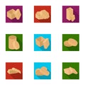 Package, packaging, container, and other web icon in flat style.Framework, boxing, wrapping, icons in set collection.