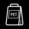 Package with pet food simple vector icon. Black and white illustration of pet meal. Outline linear icon. Royalty Free Stock Photo