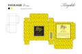 Package puff powder skin color, boxes packaging cosmetic, Yellow background