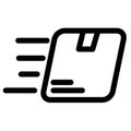 Package quick delivery - clean and modern ecommerce and online marketing icon Royalty Free Stock Photo