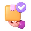 Package Received 3D Illustration Icon