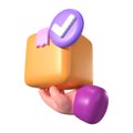 Package Received 3D Illustration Icon