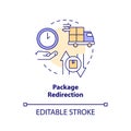 Package redirection concept icon