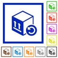 Package return flat framed icons