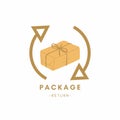 Package return icon design.