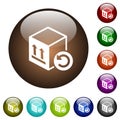 Package return color glass buttons Royalty Free Stock Photo