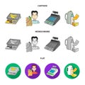 Package, scales, banana, fruit .Supermarket set collection icons in cartoon,flat,monochrome style vector symbol stock