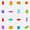 Package set icons Royalty Free Stock Photo