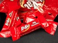 Package of Small Individually Wrapped Kit Kat Bars Royalty Free Stock Photo