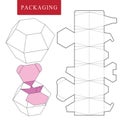 Package template.Vector Illustration of handle box.