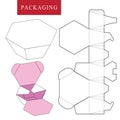 119Package template.Vector Illustration of handle box.