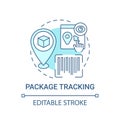 Package tracking concept icon