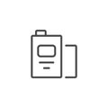 Packaged dairy products line outline icon