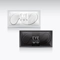 Packages of Hydrating Under Eye Gel Patches. Vector illustration of realistic eye gel patches