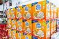 Packages of Kellogg`s Brand Frosted mini Wheats cereal for sale Royalty Free Stock Photo