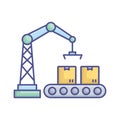 Oil drilling Vector Icon which can easily modify or edit