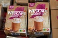 Packages Nescafe Ameretto Latte At Amsterdam The Netherlands 6-5-2025 Royalty Free Stock Photo