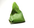 Packaging from banana leaves.