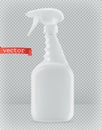 Packaging building and sanitary. White plastic bottle, reiniger cleaner. vector mockup