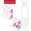 Packaging for can bottle.Isolated White Retail Mock up.Vector Illustration of Box.