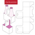 Packaging for can bottle.Isolated White Retail Mock upVector Illustration of Box.