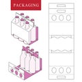 Packaging for can bottle.Isolated White Retail Mock upVector Illustration of Box.