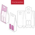 Packaging for can bottle.Isolated White Retail Mock upVector Illustration of Box.