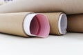 Packaging cardboard tubes with vinyl