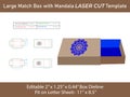 Packaging Design, Large match box Laser Cut Template Royalty Free Stock Photo