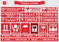 Packaging or Fragile Stickers Royalty Free Stock Photo