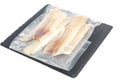 Packaging of frozen fillets of white fish, pollock Royalty Free Stock Photo