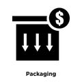 Packaging icon vector isolated on white background, logo concept