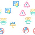 Packaging Industrial Marking Icons Set Vector