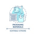 Packaging materials blue concept icon Royalty Free Stock Photo