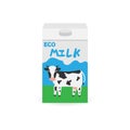 Packaging of milk. Milk box. Pack of milk. Natural organic product Royalty Free Stock Photo