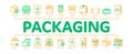 Packaging Minimal Infographic Banner Vector