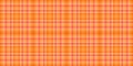 Packaging pattern check texture, performance fabric plaid seamless. Graph vector background textile tartan in orange and lucky