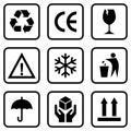 Packaging product caution sign icon vector design symbol Royalty Free Stock Photo